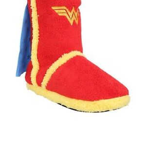 DC Comics Red and Yellow Wonder Woman Slippers. (Including free WW makeup bag)
